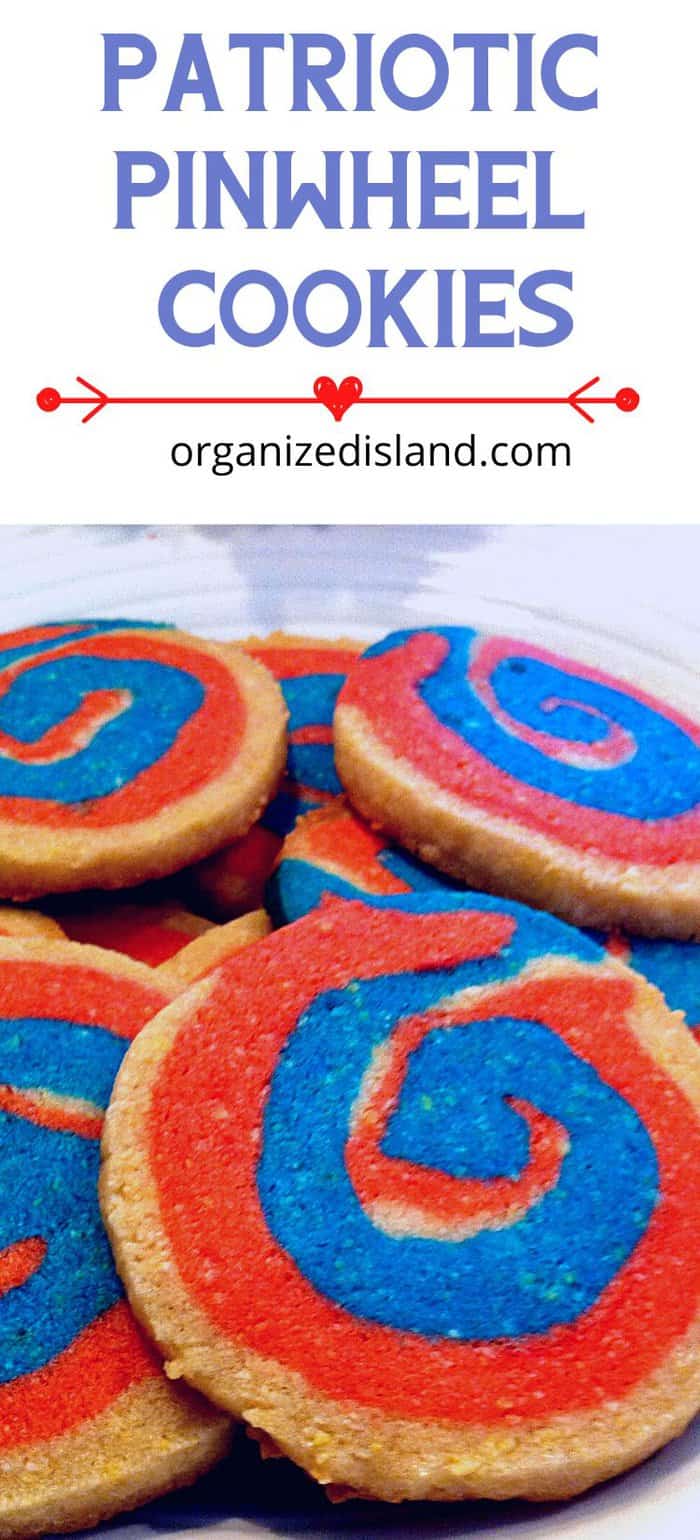 Patriotic Pinwheel Cookies - Organized Island