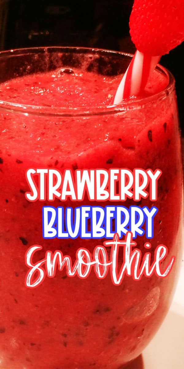 Strawberry Blueberry Smoothie Recipe - Organized Island