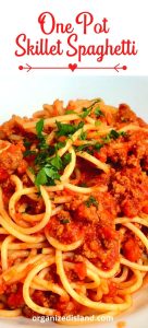 One Pot Skillet Spaghetti Recipe - Organized Island