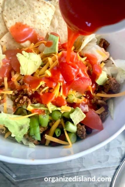 Make Ahead Taco Salad - Organized Island