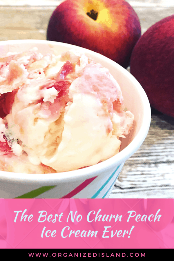 Best Homemade Fresh Peach Ice Cream Recipe - Organized Island