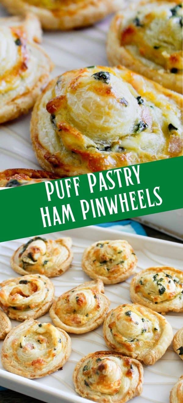 Puff Pastry Ham and Cheese Pinwheels - Organized Island