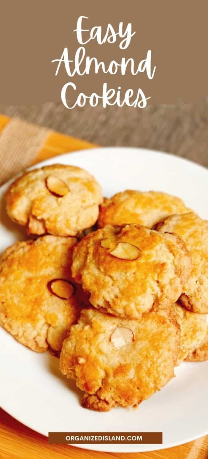 Easy Almond Cookies - Organized Island