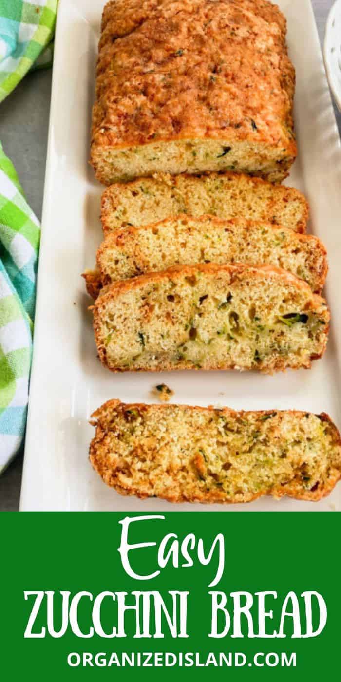 Old Fashioned Zucchini Bread - Organized Island