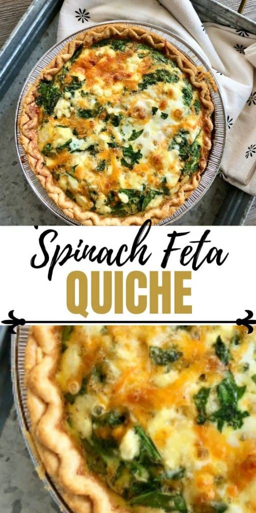 Spinach Feta Cheese Quiche Recipe - Organized Island