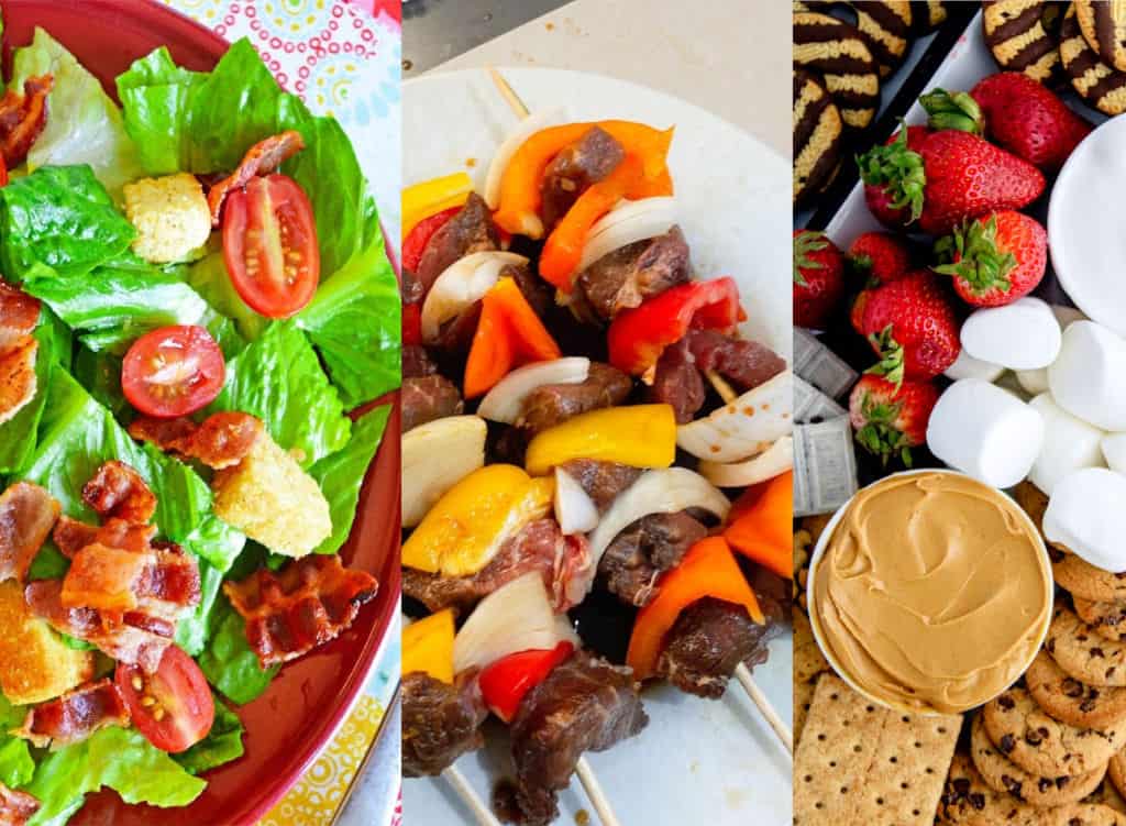 Weekend BBQ Recipes collage.