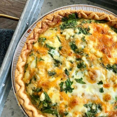 Spinach Feta Cheese Quiche Recipe - Organized Island