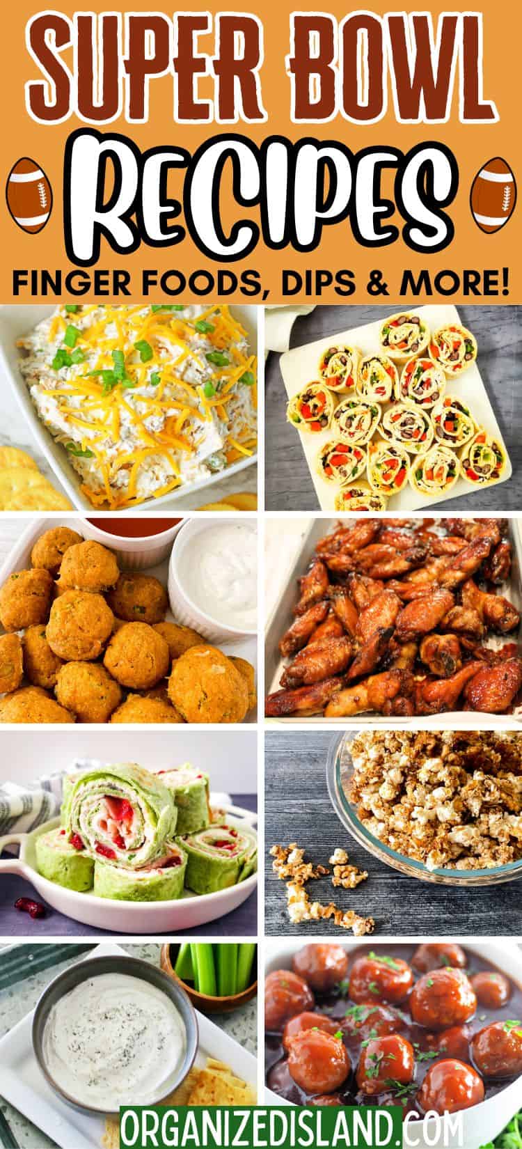 Easy Game Day Recipes and Super Bowl Snacks - Organized Island