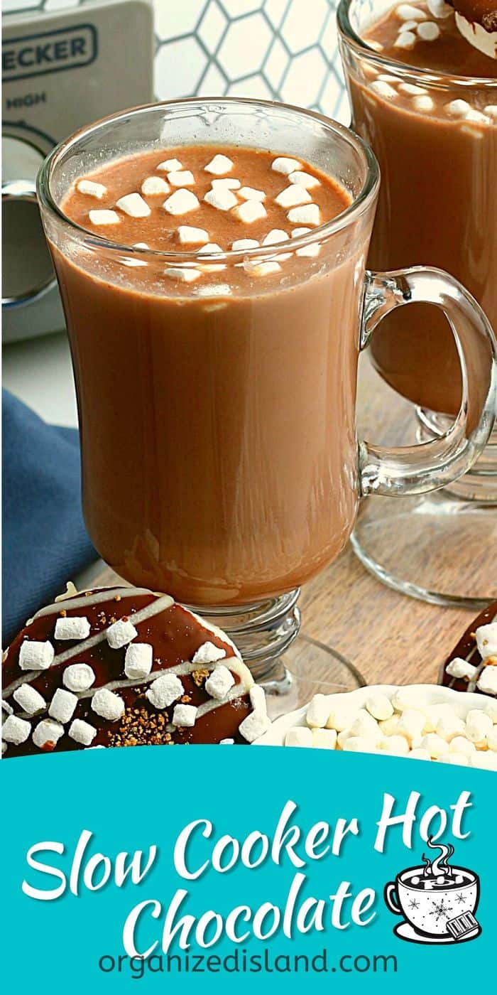 Slow Cooker Hot Chocolate - Organized Island
