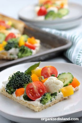 Vegetable Pizza with Crescent Rolls - Organized Island