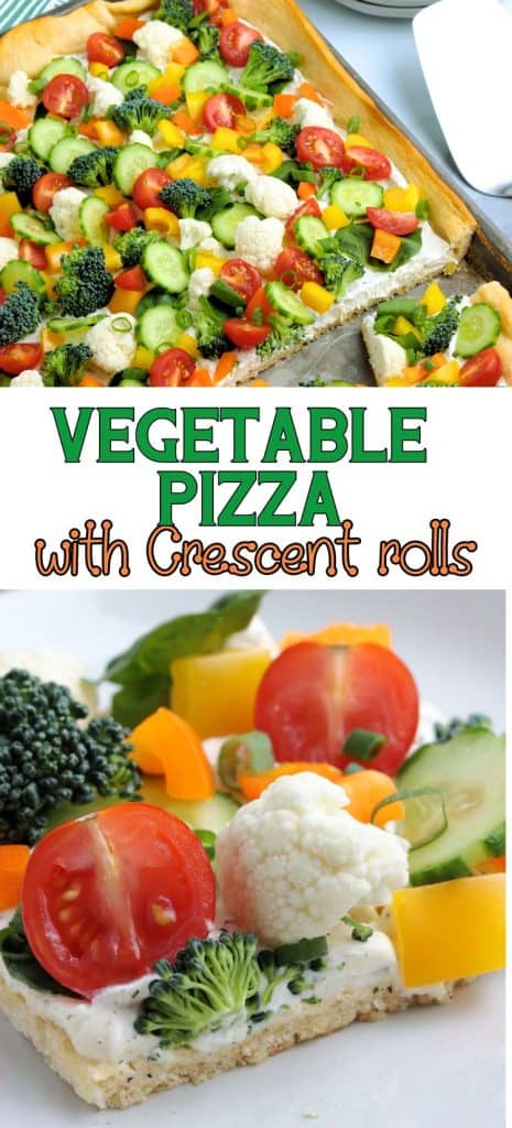 Cold Vegetable Pizza Appetizer