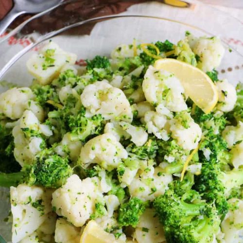 Roasted broccoli and cauliflower — What Lisa Cooks