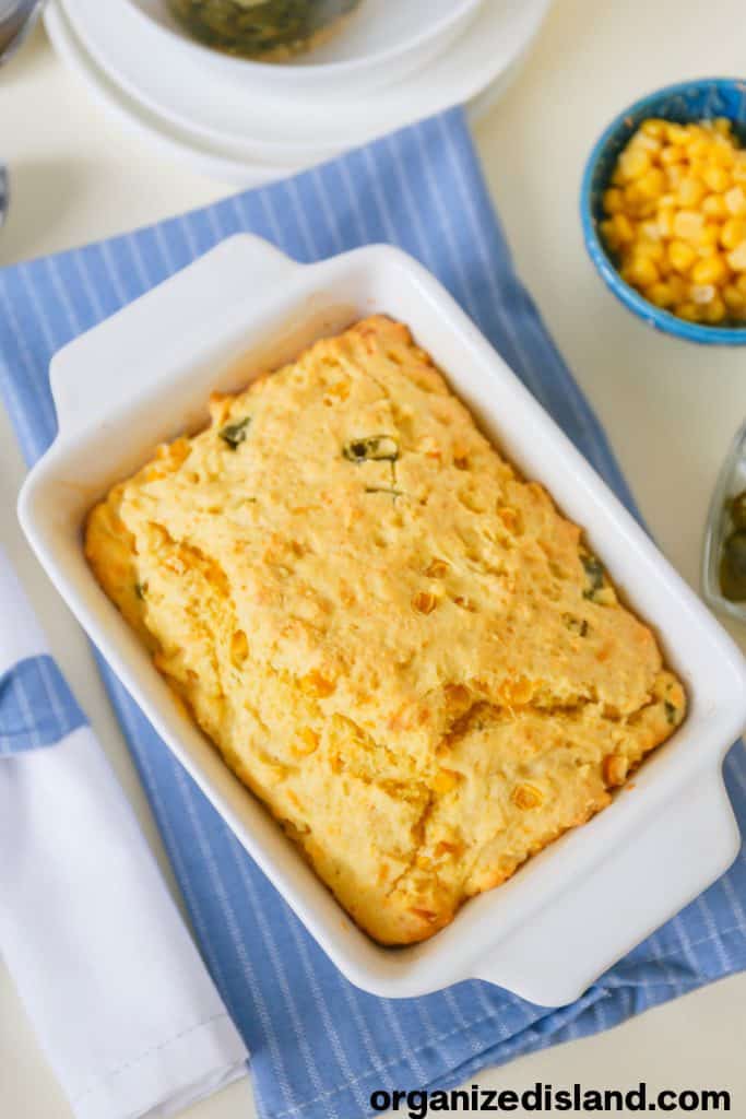 Easy Jiffy Jalapeño Cheddar Cornbread - Organized Island