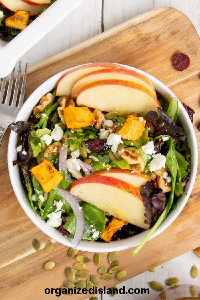 Fall Harvest Salad with Apple Cider Vinaigrette Dressing, Recipe