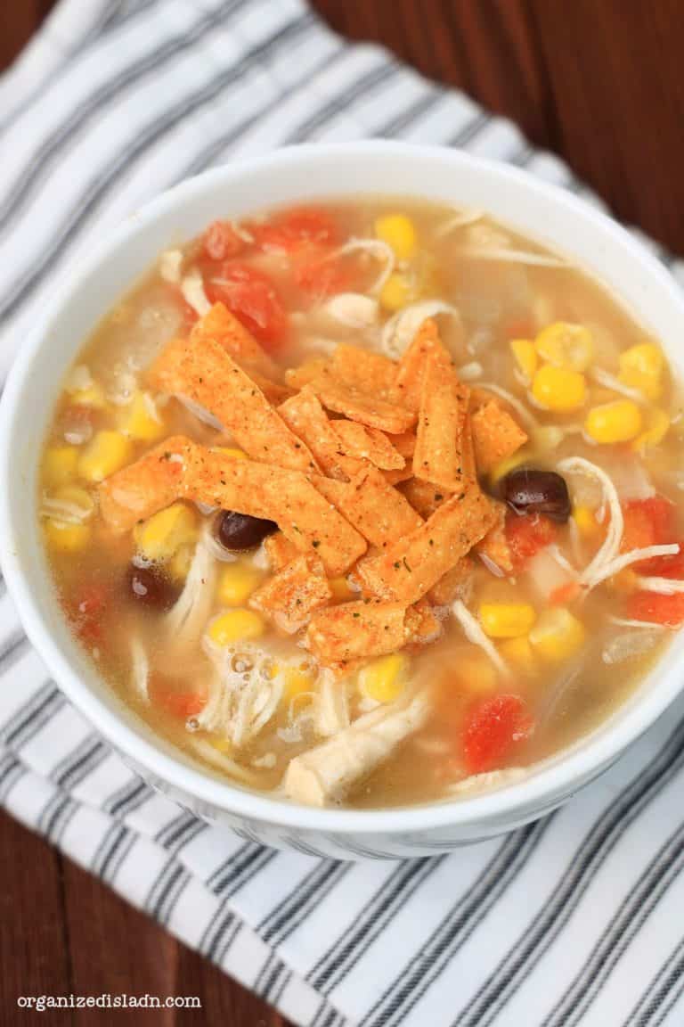 ChickFilA Chicken Tortilla Soup Organized Island