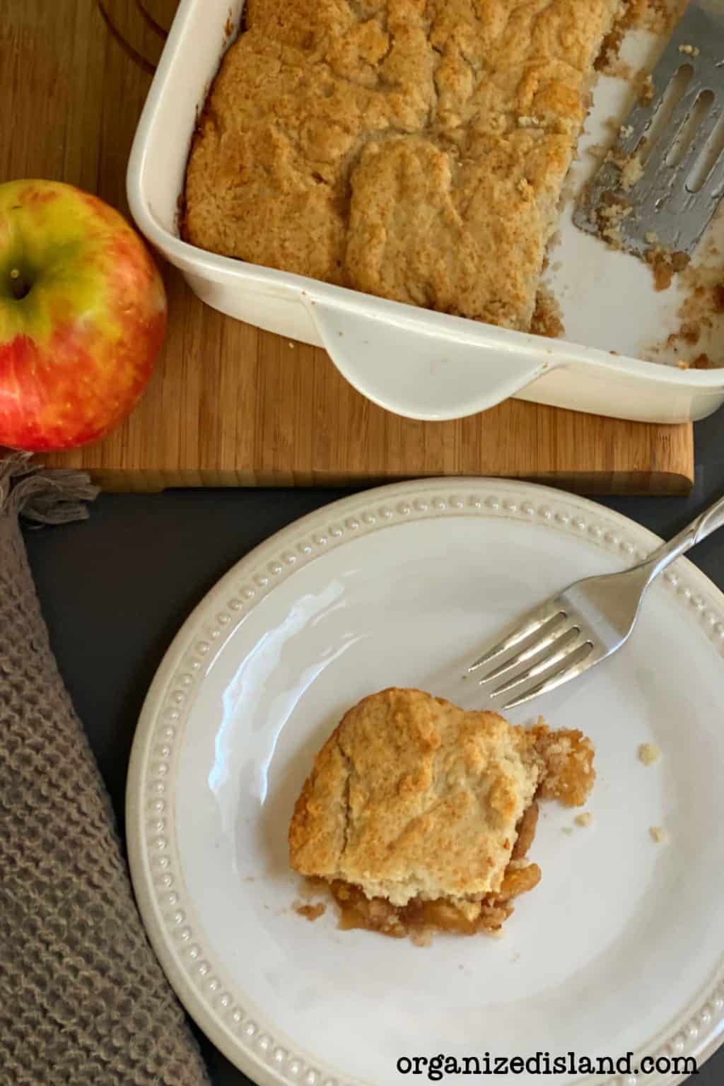 Bisquick Apple Cobbler Organized Island