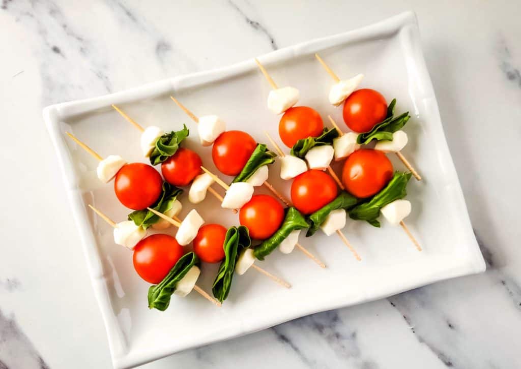 Mini Caprese Skewers - Organized Island