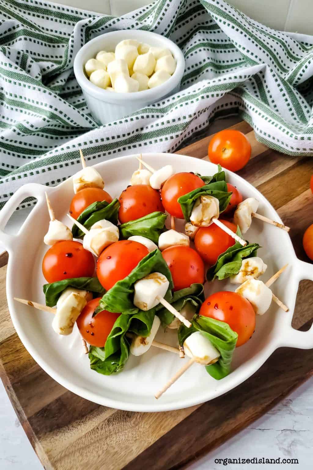 Mini Caprese Skewers - Organized Island