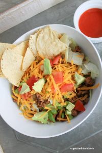 Make Ahead Taco Salad - Organized Island