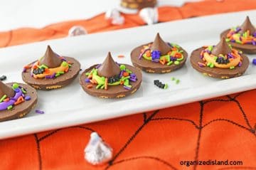 Easy Halloween Witch Hat Cookies Recipe - Organized Island