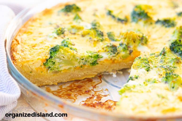 Broccoli and Cheese Quiche - Organized Island