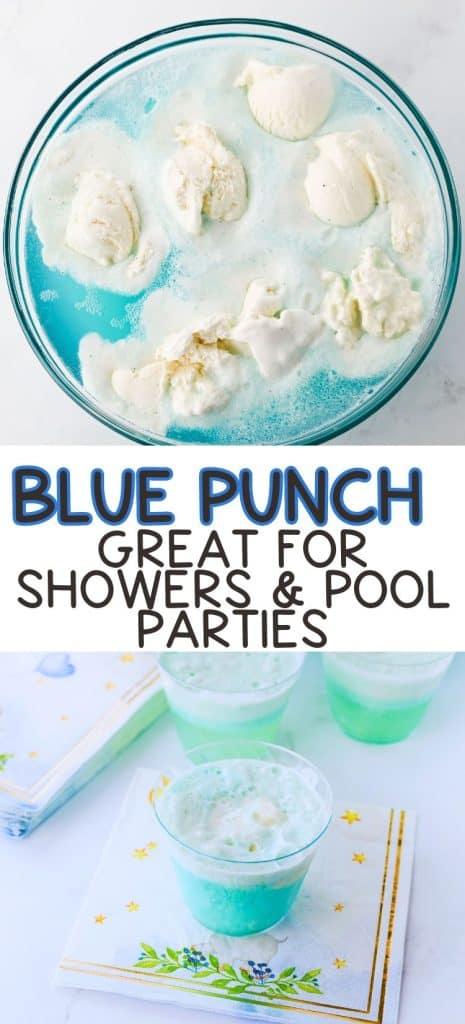 Blue Punch with Hawaiian Punch in Bowl.