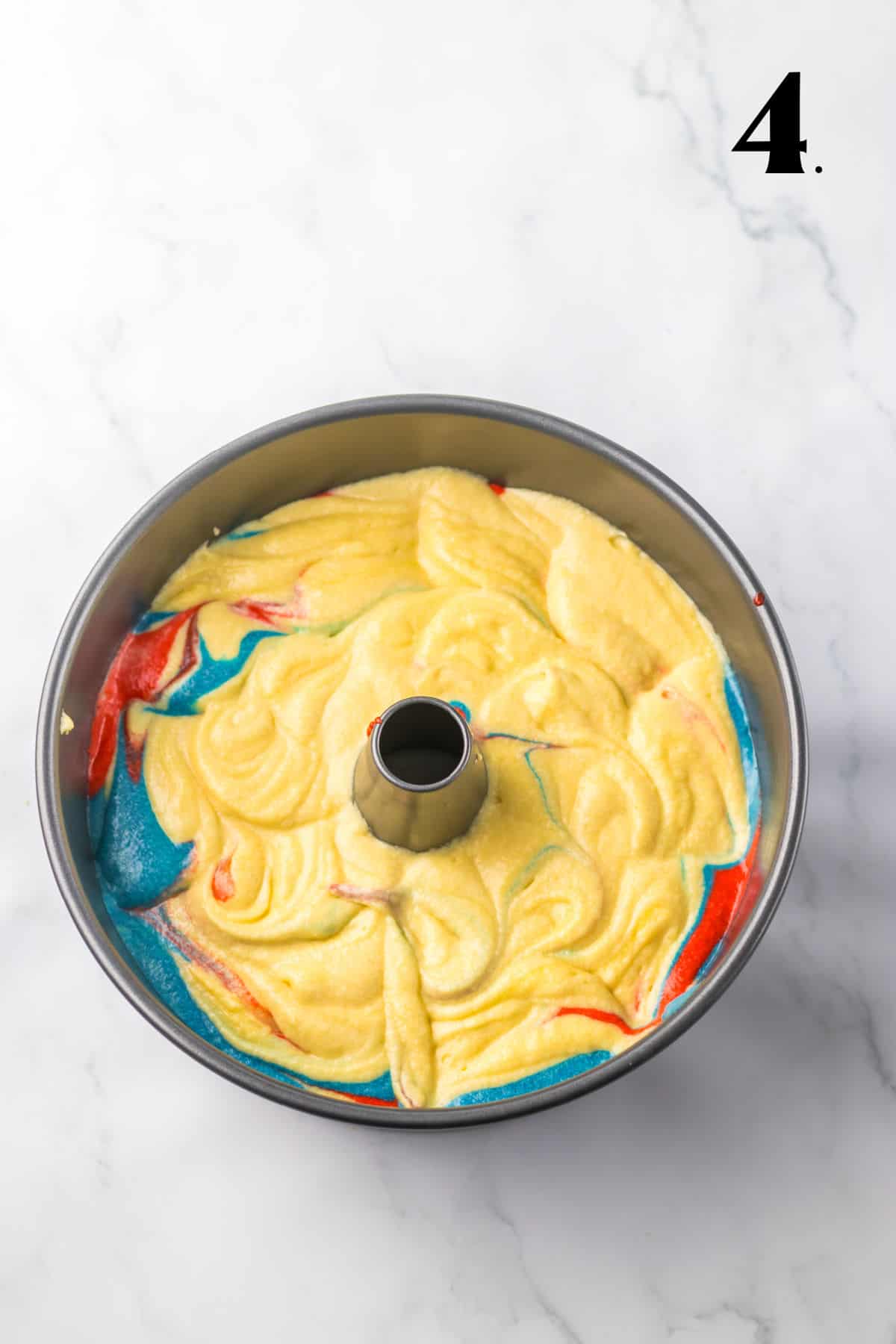 How to Make a 4th of July Bundt Cake - Step 4