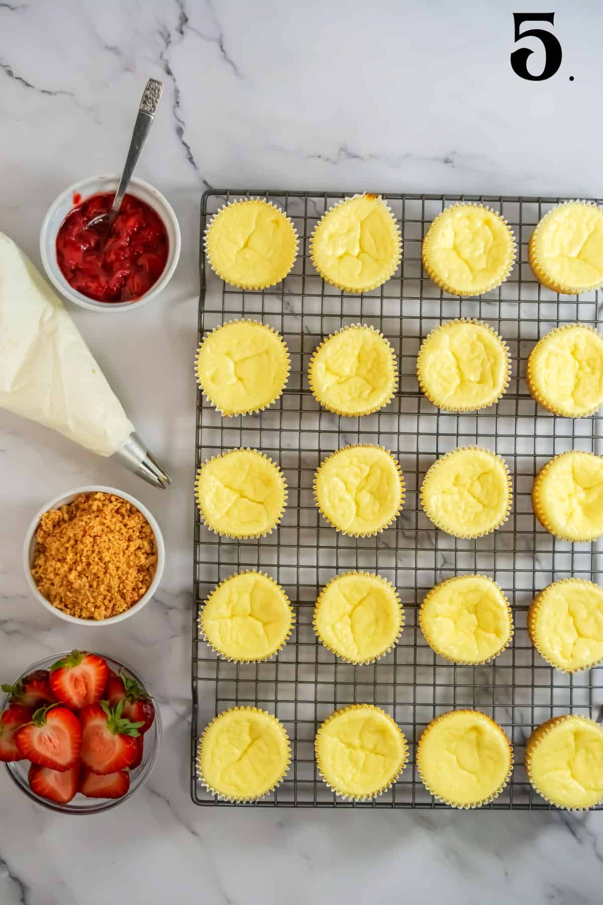 How to Make Strawberry Crunch Mini Cheesecakes - Step 5