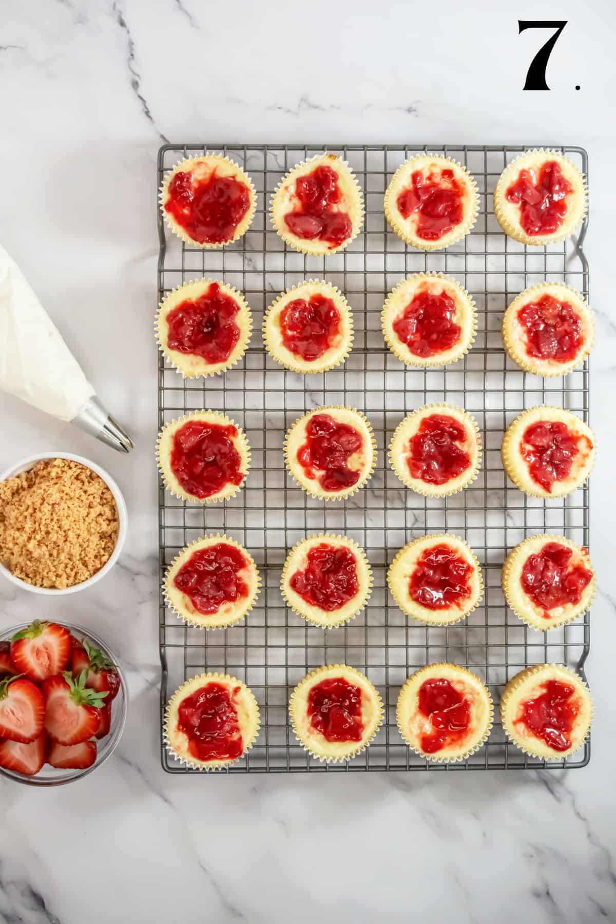 How to Make Strawberry Crunch Mini Cheesecakes - Step 7