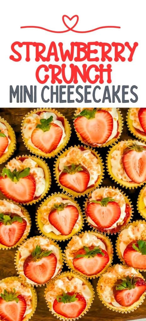 Strawberry Crunch Mini Cheesecakes