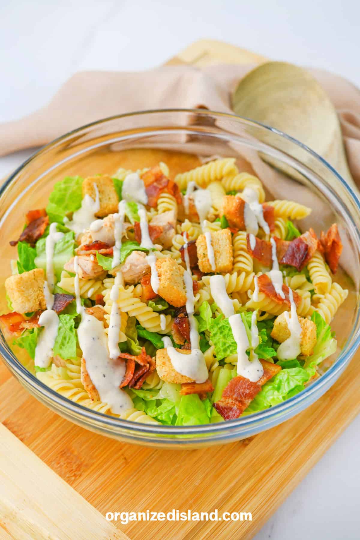 Chicken Caesar Pasta Salad Easy