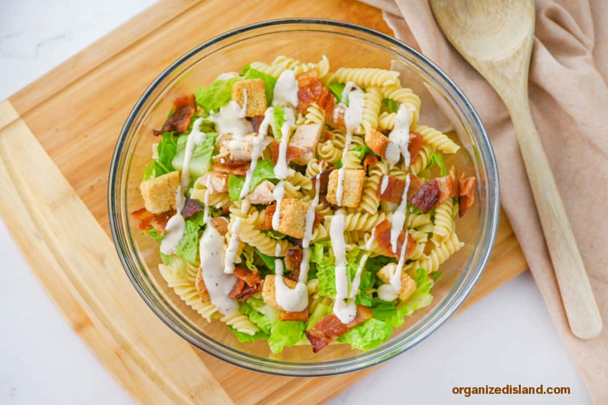 Chicken Caesar Pasta Salad Landscape