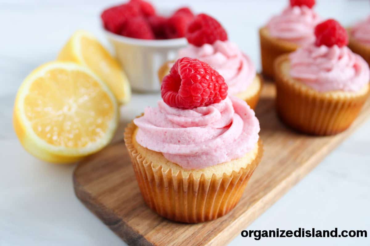 Lemon and Raspberry Cupcakes Landscape