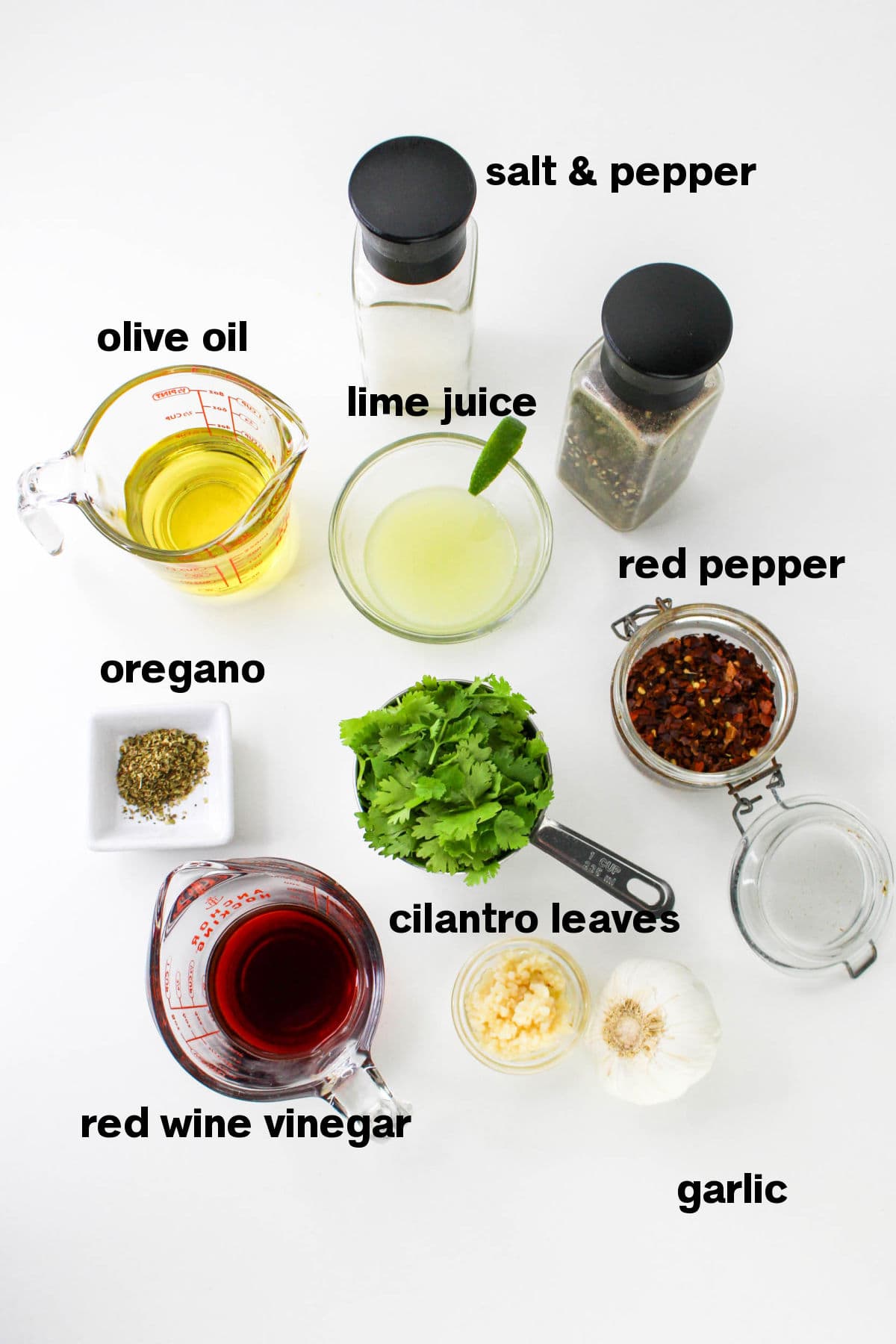 Chimichurri Cilantro Sauce Ingredients