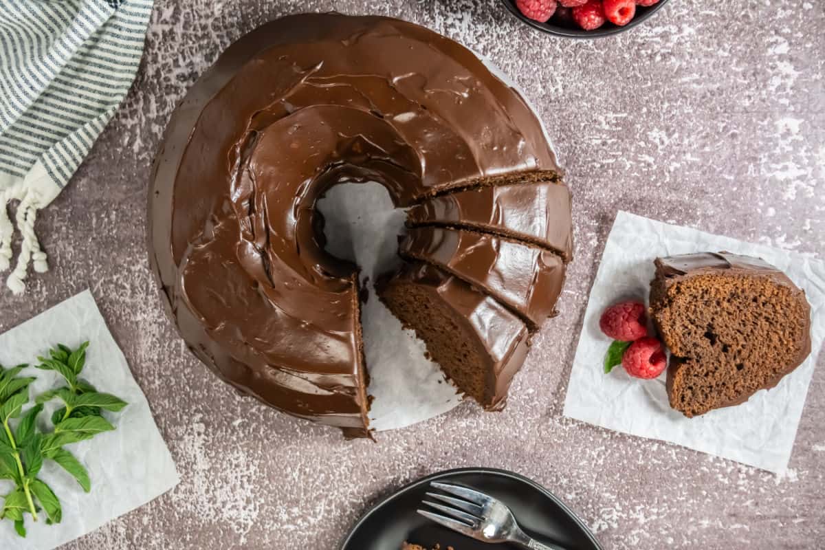 Chocolate Pudding Cake Landscape