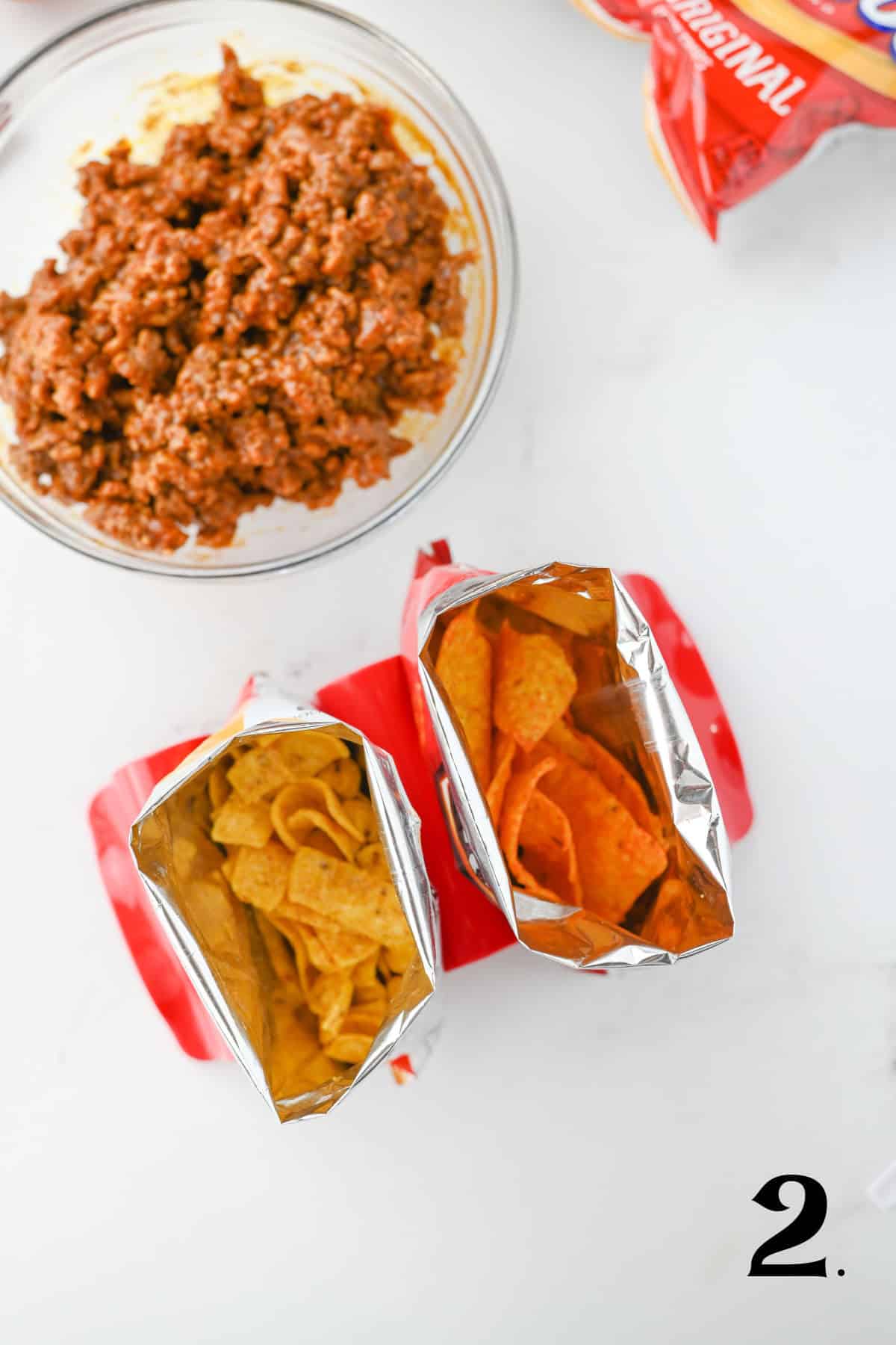 How To Make Walking Tacos Fritos - Step 2