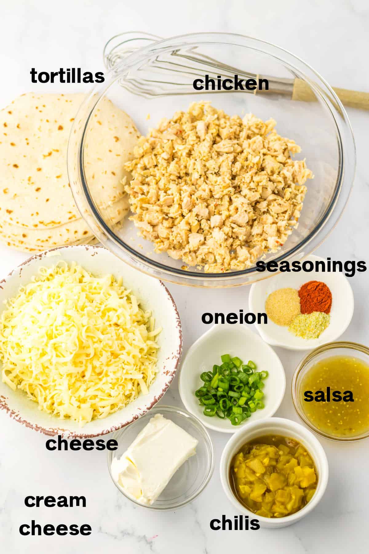 Chicken and Cheese Taquitos Ingredients