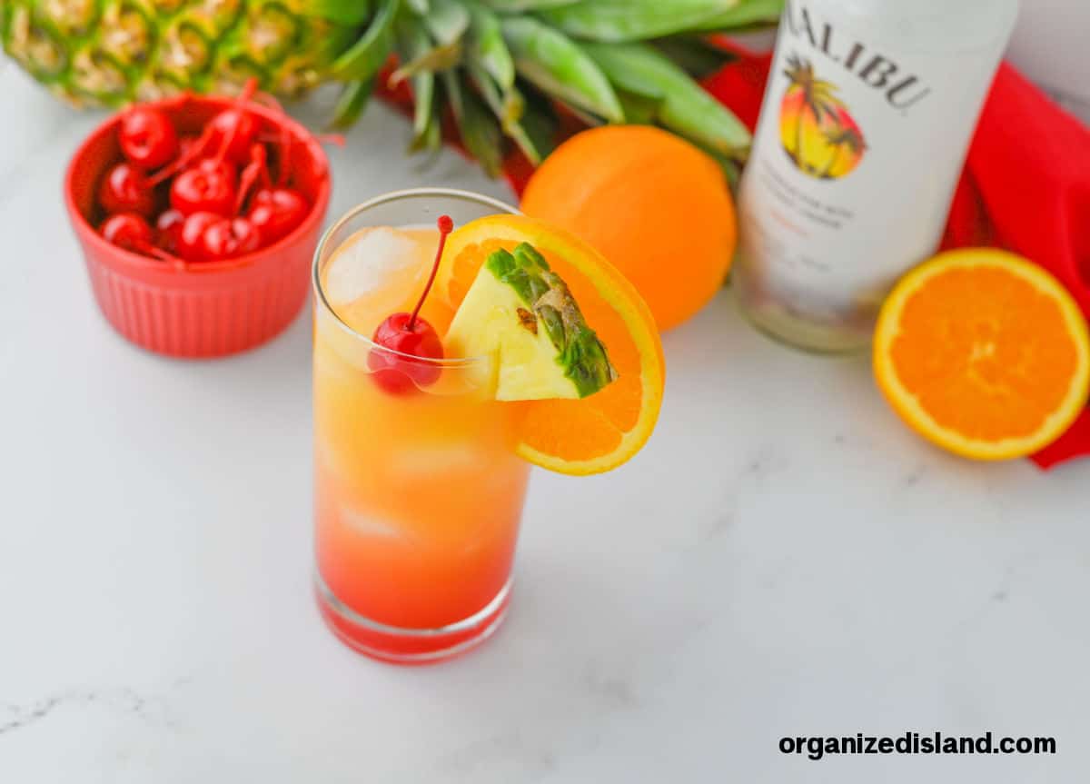 Malibu Sunset Cocktail Recipe Easy landscape