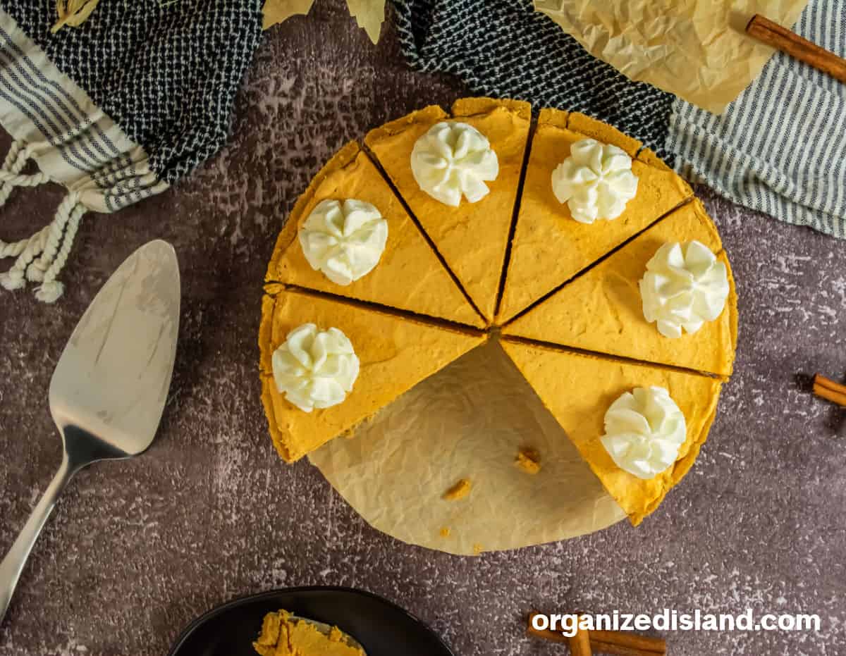 No Bake Pumpkin Pie with Cool Whip Landscape