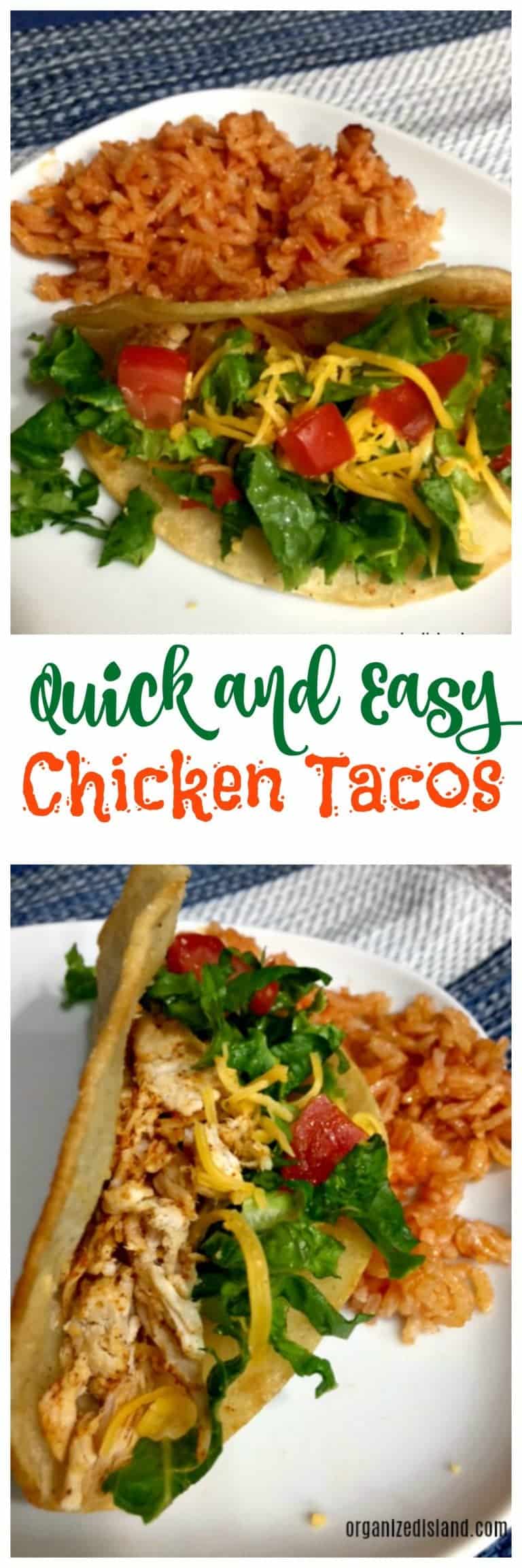 Quick Weeknight Chicken Tacos - Organized Island
