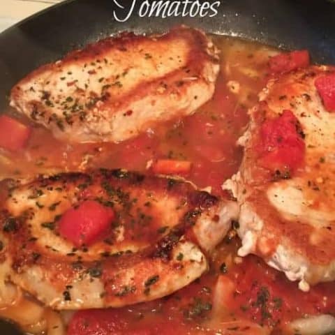 Skillet Pork Chops with Tomatoes - Organized Island