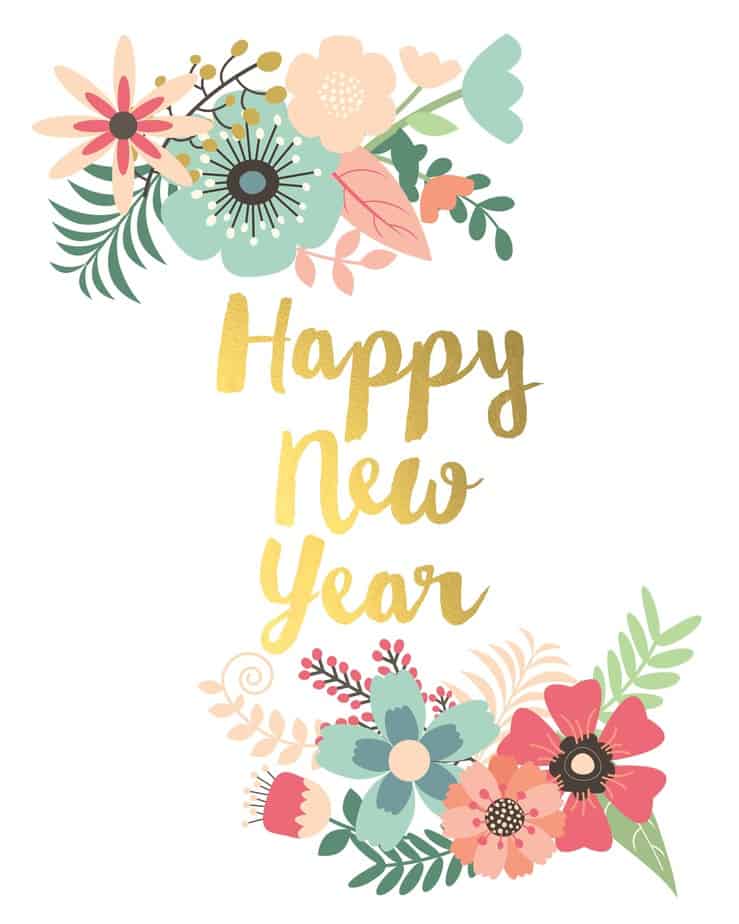 Happy New Year Printable Cards